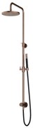 Hotbath Cobber M438 stortdouche met staafhanddouche en 20cm hoofddouche koper geborsteld PVD