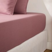 Effen hoeslaken in gewassen katoen, omslag 30 cm, Scenario