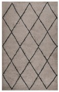 vidaXL Vloerkleed shaggy hoogpolig 200x290 cm beige en antracietkleur