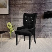 vidaXL Fauteuil fluweel zwart