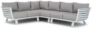 Hoek loungeset 6 personen Aluminium Wit  Santika Furniture Santika Sovita