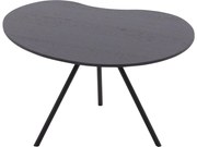 Goossens Salontafel Saya organisch, hout eiken zwart, modern design, 61 x 33 x 49 cm