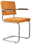 Zuiver Ridge Rib Rib Stoel Met Armleuningen Geel