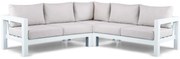 Hoek loungeset 5 personen Aluminium Wit  Lifestyle Garden Furniture Luca
