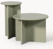 Ronde bijzettafel Ronny van grenenhout, 2-delig