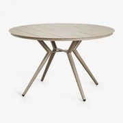 Ronde Eettafel Van Aluminium Valerie Moka Bruin & Ø125 Cm - Sklum