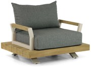 Tuinstoel Aluminium/Teak Old teak greywash Santika Supreme