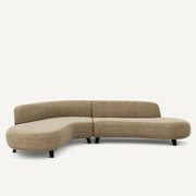 Hoekbank stonewashed fluweel, Rosebury