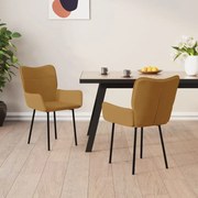 vidaXL Eetkamerstoelen 2 st fluweel bruin