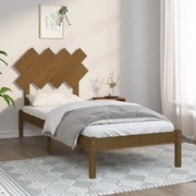 vidaXL Bedframe massief hout honingbruin 90x190 cm 3FT Single