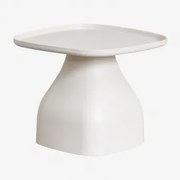 Vierkante Bijzettafel 50x50 Cm Van Polypropyleen Jubarri Gardenia Wit & ?38 Cm - Sklum