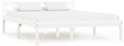 vidaXL Bedframe massief grenenhout wit 140x200 cm