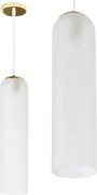 Hangende Glazen Plafondlamp Wit Goud APP665-1CP