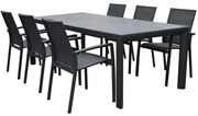 Malaga Angora dining tuinset 220x100x74,5 cm 7 delig aluminium