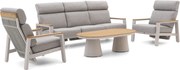 Stoel-bank loungeset Bellagio | 5 personen | Loungeset Beige | Aluminium | Kees Smit Tuinmeubelen