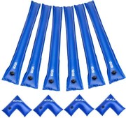 VEVOR Waterzakkenset, 6 stuks, 2,4 m zware zakken en 4 hoekwaterzakken, 0,4 mm dikke PVC-zak met lekvrije klep, voor het vastzetten van zwembadafdekkingen in de winter