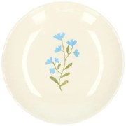 Gebaksbordje, steengoed, blauwe bloem,Ø 16 cm