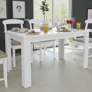 vidaXL Eettafel 140x80x75 cm wit