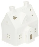 Waxinelichthouder, huisje koekeman, porselein