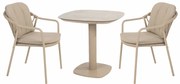 4 Seasons Manitoba bistro tuinset 3-delig Manolo tuintafel 75x75 cm - latte