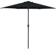 vidaXL Parasol met aluminium paal 270x246 cm zwart