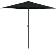 vidaXL Parasol met aluminium paal 270x246 cm zwart