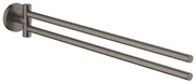 GROHE Essentials Handdoekhouder - 45cm - dubbel - draaibaar - brushed hard graphite 40371al1