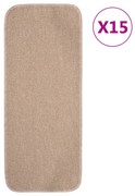 vidaXL Trapmatten 15 st anti-slip rechthoekig 60x25 cm beige