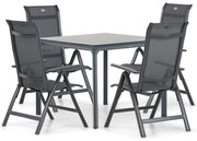 Tuinset 4 personen 90 cm Aluminium/textileen Grijs Hartman Alice/Cesar