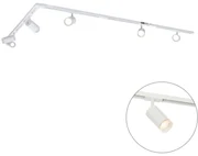 Modern railsysteem met 5 Spot / Opbouwspot / Plafondspots wit 1-fase - Iconic Jeana GU10 Scandinavisch Binnenverlichting Lamp