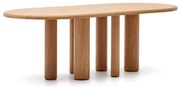 Kave Home Mailen Design Eettafel Ovaal Naturel Hout - 220 X 105cm.