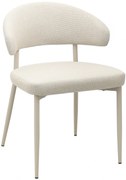 IRIS Beige (stof Basel 24) / grijs-beige frame (kashmir) – MODERNE GESTOFFEERDE STOEL VOOR WOONKAMER/EETKAMER BOHO