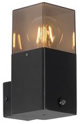 Buiten wandlamp zwart IP44 met schemerschakelaar - Denmark