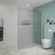 Fortifura Galeria inloopdouche - 160x200cm - ribbelglas - wandarm - mat wit SW797956/SW797906