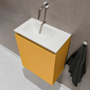 Mondiaz Ture 40cm toiletmeubel ocher met wastafel talc links geen kraangat