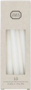 Kaarsjes smal, wit, 17 cm, 10 stuks