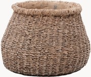 Handgemaakte bloempot Faux-Puff van beton, H 13 cm