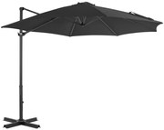 vidaXL Zweefparasol met aluminium paal 300 cm antraciet