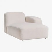 Rechter Chaise Longue Module Voor Bastian Modulaire Bank Dikke Chenille Wit - Sklum