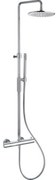 Paffoni Light Douchecombinatie set H126.5cm diameter: 22.5cm 70cm Chroom ZCOL646LIQCR