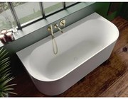 Riho Valor half vrijstaand ligbad - 180x80x56cm - half vrijstaand - solid surface - mat wit B131001105