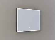 Thebalux M26 spiegel 100x75cm met verlichting en verwarming mat zwart
