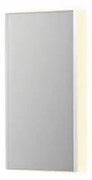 INK SP32 spiegel - 40x4x80cm rechthoek in stalen kader incl indir LED - verwarming - color changing - dimbaar en schakelaar - mat wit 8410001