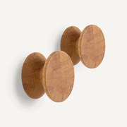 Set van 2 kapstokken in massief eik ø 10 cm, Arame