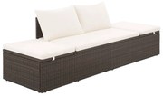 vidaXL Tuinbed 195x60 cm poly rattan bruin