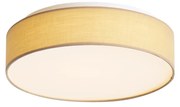 Smart plafondlamp beige 35cm incl. LED en afstandsbediening - Flat drum