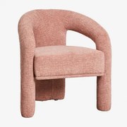 Eetkamerstoel Met Armleuningen En Bekleding Greca Chenille Rood Sienna - Sklum