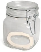 Beugelpot, glas, vierkant, 0,75 l