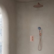 Saniclear Copper inbouw regendouche met wandarm, 20cm hoofddouche en 3 standen handdouche