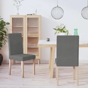 vidaXL Eetkamerstoelen 2 st stof donkergrijs